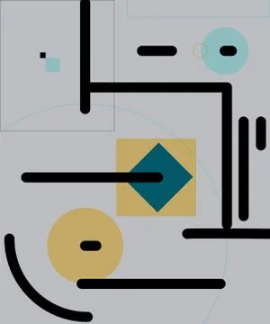 Modern geometric abstract background. Pattern with colored elements. Illustrazione stock