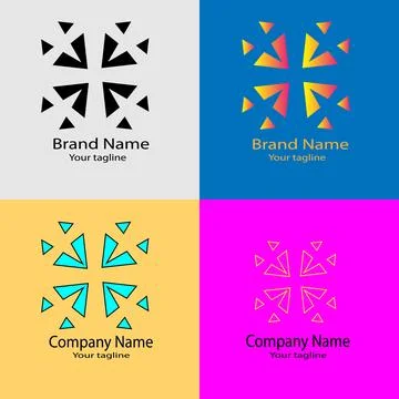Modern Geometric Abstract Logo Stock Illustration