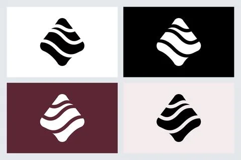 Modern Geometric Abstract Logo Symbol Set Stock Illustration