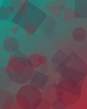 Modern Geometric Abstract Pattern with Overlapping Transparent Circles and .. Stock Illustration