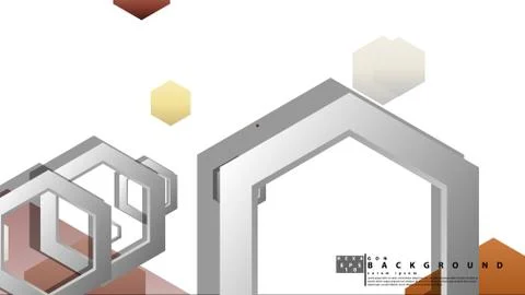 Modern geometric abstract vector templates stone and brick color compositions Illustrazione stock