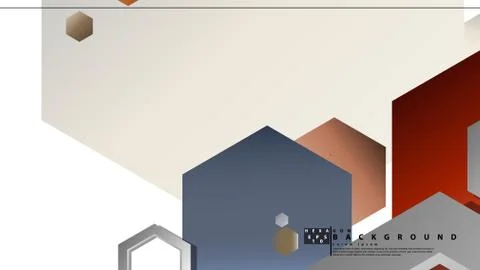 Modern geometric abstract vector templates stone and brick color compositions Illustrazione stock