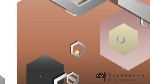 Modern geometric abstract vector templates stone and brick color compositions イラスト素材