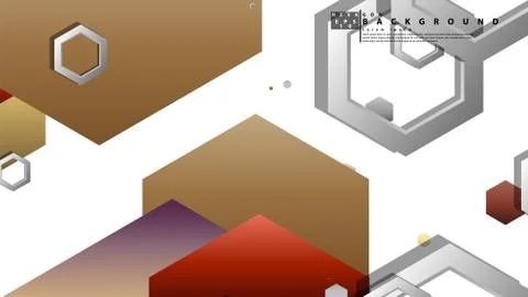 Modern geometric abstract vector templates stone and brick color compositions Stock Illustration