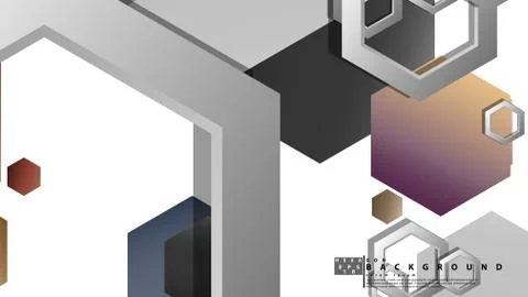 Modern geometric abstract vector templates stone and brick color compositions Stock Illustration