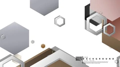 Modern geometric abstract vector templates stone and brick color compositions Illustrazione stock