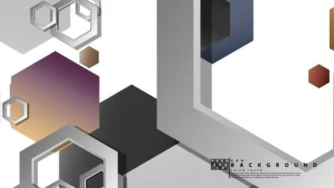 Modern geometric abstract vector templates stone and brick color compositions Illustrazione stock