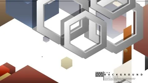 Modern geometric abstract vector templates stone and brick color compositions Illustrazione stock