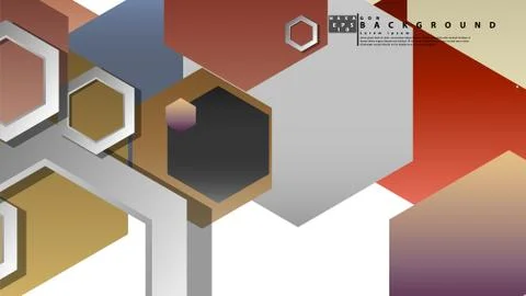 Modern geometric abstract vector templates stone and brick color compositions Illustrazione stock