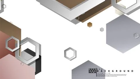 Modern geometric abstract vector templates stone and brick color compositions Illustrazione stock