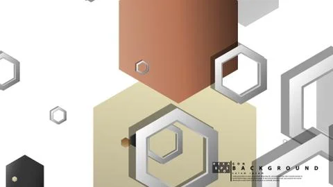 Modern geometric abstract vector templates stone and brick color compositions Stock Illustration