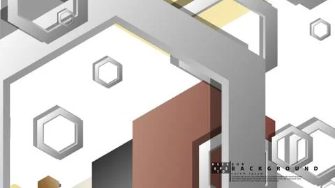 Modern geometric abstract vector templates stone and brick color compositions Illustrazione stock
