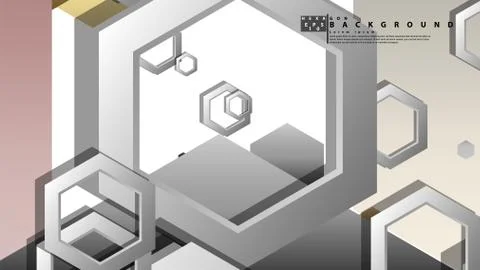 Modern geometric abstract vector templates stone and brick color compositions Illustrazione stock
