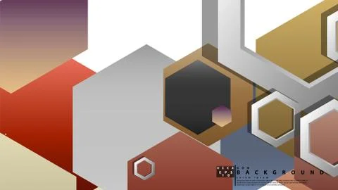 Modern geometric abstract vector templates stone and brick color compositions Stock Illustration