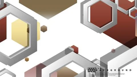 Modern geometric abstract vector templates stone and brick color compositions Illustrazione stock