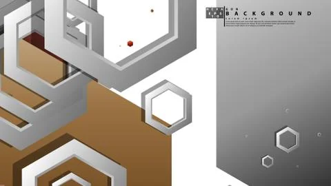 Modern geometric abstract vector templates stone and brick color compositions Illustrazione stock