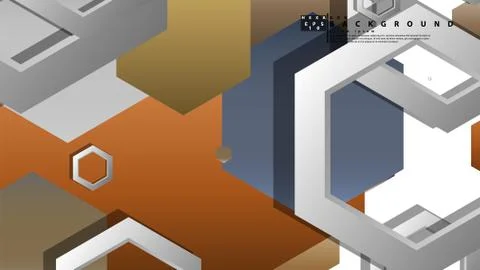 Modern geometric abstract vector templates stone and brick color compositions Stock Illustration