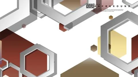 Modern geometric abstract vector templates stone and brick color compositions Illustrazione stock