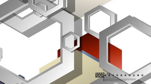 Modern geometric abstract vector templates stone and brick color compositions Illustrazione stock