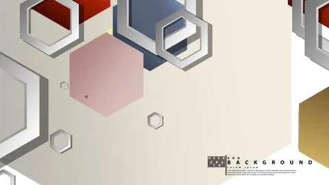 Modern geometric abstract vector templates stone and brick color compositions Stock Illustration
