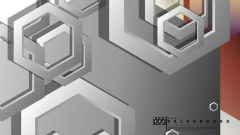 Modern geometric abstract vector templates stone and brick color compositions Stock Illustration