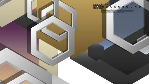 Modern geometric abstract vector templates stone and brick color compositions Stock Illustration