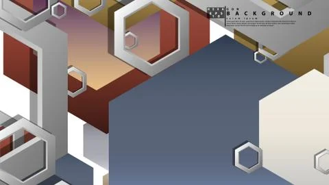 Modern geometric abstract vector templates stone and brick color compositions Stock Illustration
