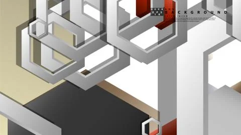 Modern geometric abstract vector templates stone and brick color compositions Stock Illustration