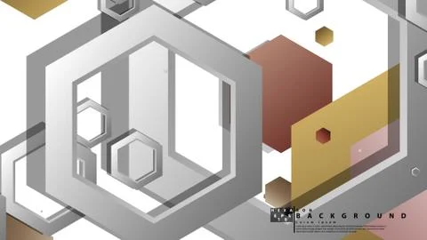 Modern geometric abstract vector templates stone and brick color compositions Stock Illustration