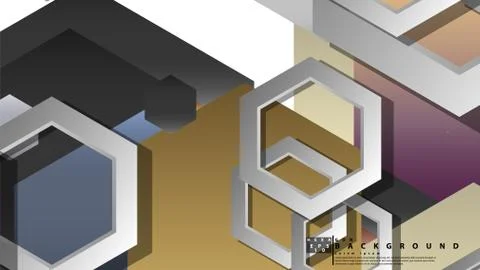 Modern geometric abstract vector templates stone and brick color compositions Illustrazione stock