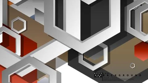 Modern geometric abstract vector templates stone and brick color compositions Stock Illustration