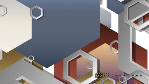 Modern geometric abstract vector templates stone and brick color compositions Illustrazione stock