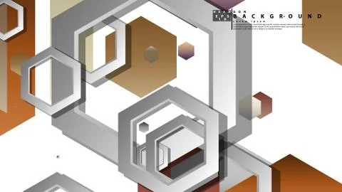 Modern geometric abstract vector templates stone and brick color compositions Illustrazione stock