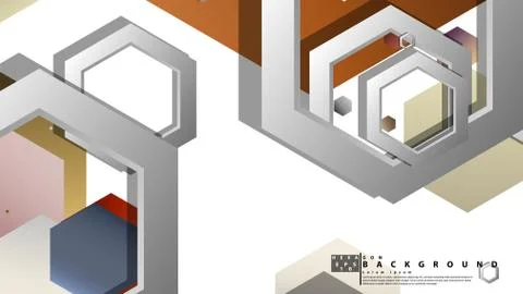 Modern geometric abstract vector templates stone and brick color compositions Illustrazione stock