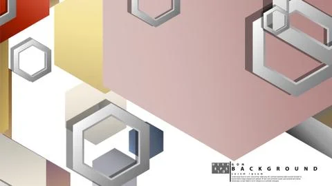 Modern geometric abstract vector templates stone and brick color compositions Stock Illustration