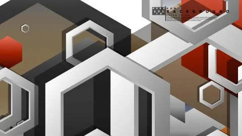 Modern geometric abstract vector templates stone and brick color compositions Illustrazione stock