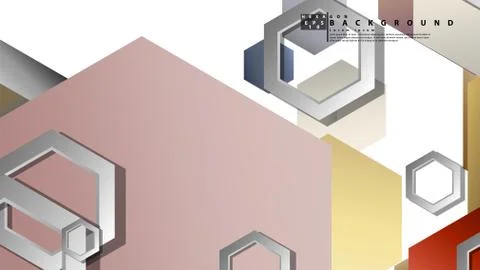 Modern geometric abstract vector templates stone and brick color compositions Illustrazione stock