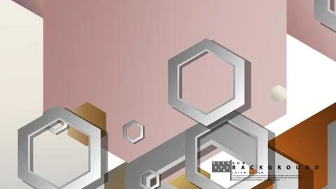 Modern geometric abstract vector templates stone and brick color compositions Illustrazione stock