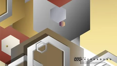 Modern geometric abstract vector templates stone and brick color compositions Stock Illustration