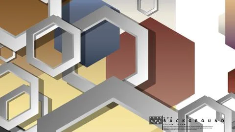 Modern geometric abstract vector templates stone and brick color compositions Stock Illustration