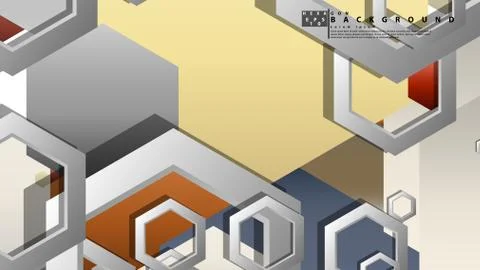 Modern geometric abstract vector templates stone and brick color compositions Illustrazione stock