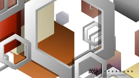 Modern geometric abstract vector templates stone and brick color compositions Illustrazione stock