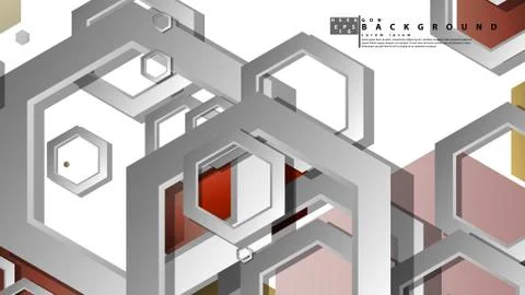 Modern geometric abstract vector templates stone and brick color compositions Stock Illustration