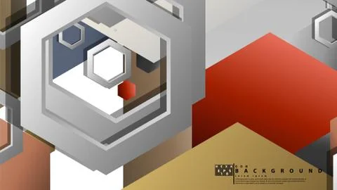 Modern geometric abstract vector templates stone and brick color compositions Illustrazione stock