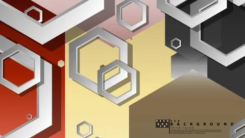 Modern geometric abstract vector templates stone and brick color compositions Illustrazione stock