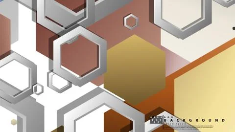 Modern geometric abstract vector templates stone and brick color compositions Stock Illustration