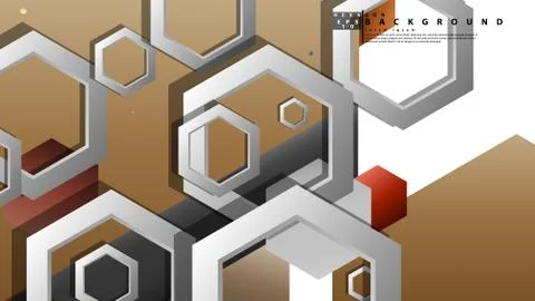 Modern geometric abstract vector templates stone and brick color compositions Stock Illustration