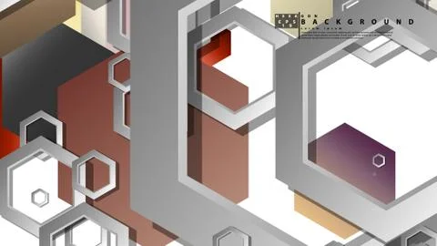 Modern geometric abstract vector templates stone and brick color compositions Stock Illustration
