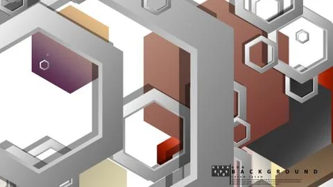 Modern geometric abstract vector templates stone and brick color compositions Illustrazione stock