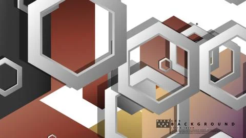 Modern geometric abstract vector templates stone and brick color compositions Illustrazione stock